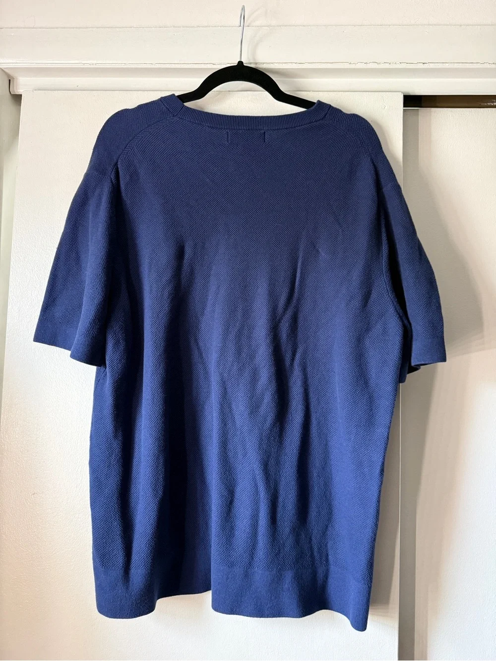Banana Republic Men’s Cotton Sweater Short Sleeve Shirt Navy